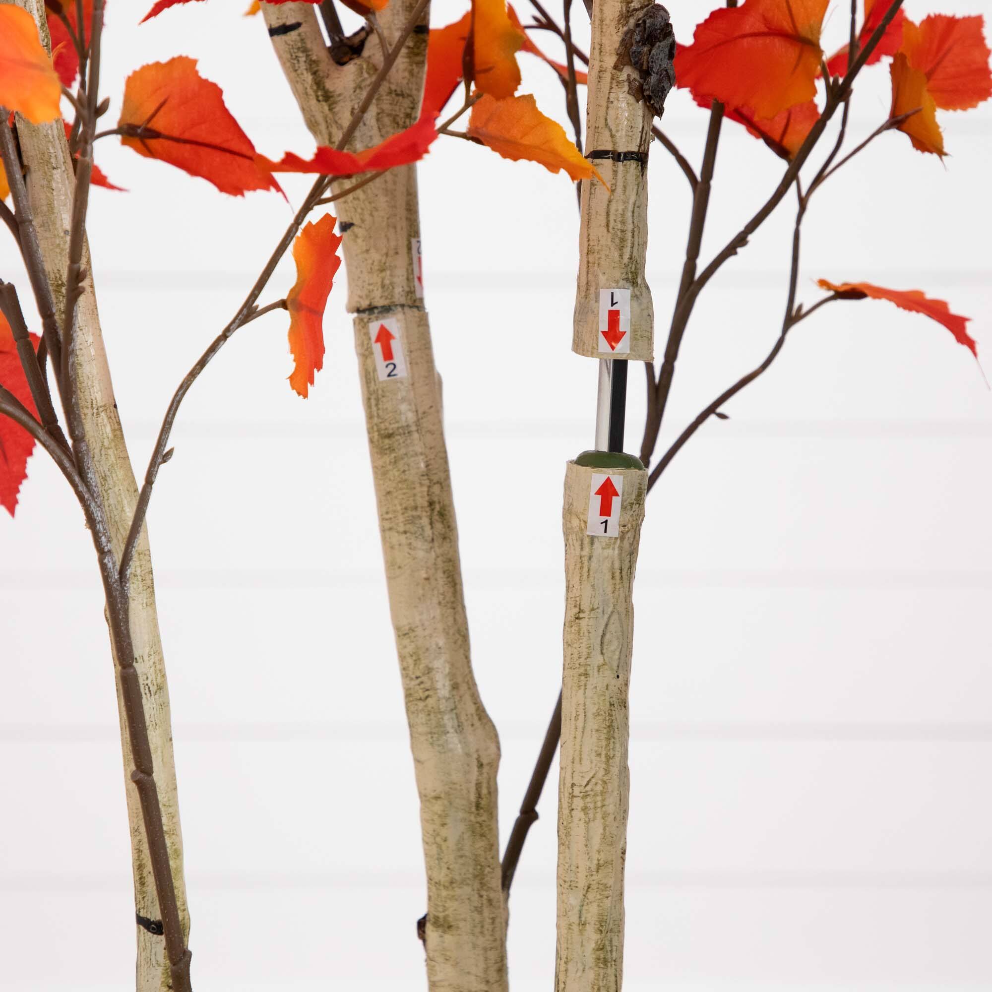 7ft. Potted Artificial Autumn Birch Tree